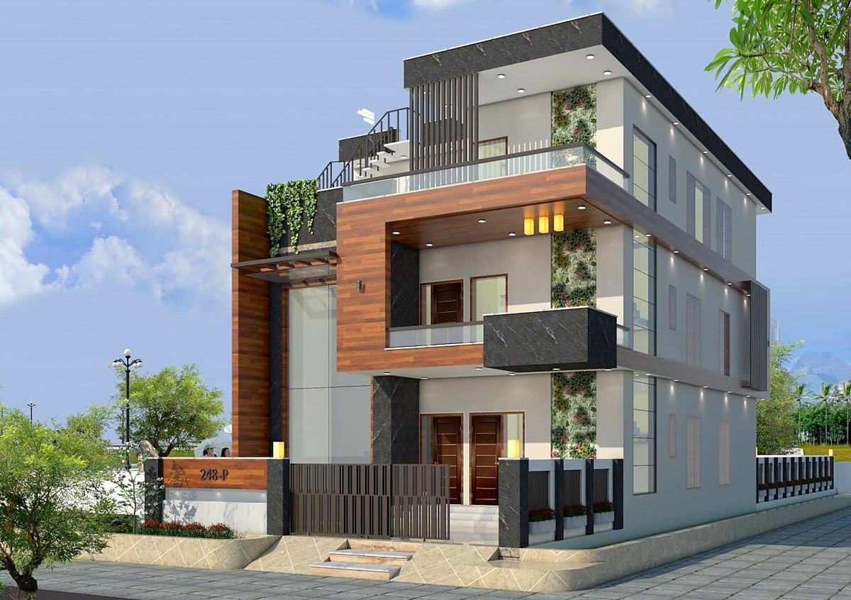 25 ft Front Residence designed by Sri Yug Constructions & Architect