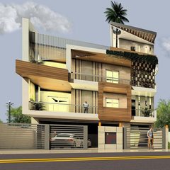Elevation render of a 38&nbsp;ft north-facing residence