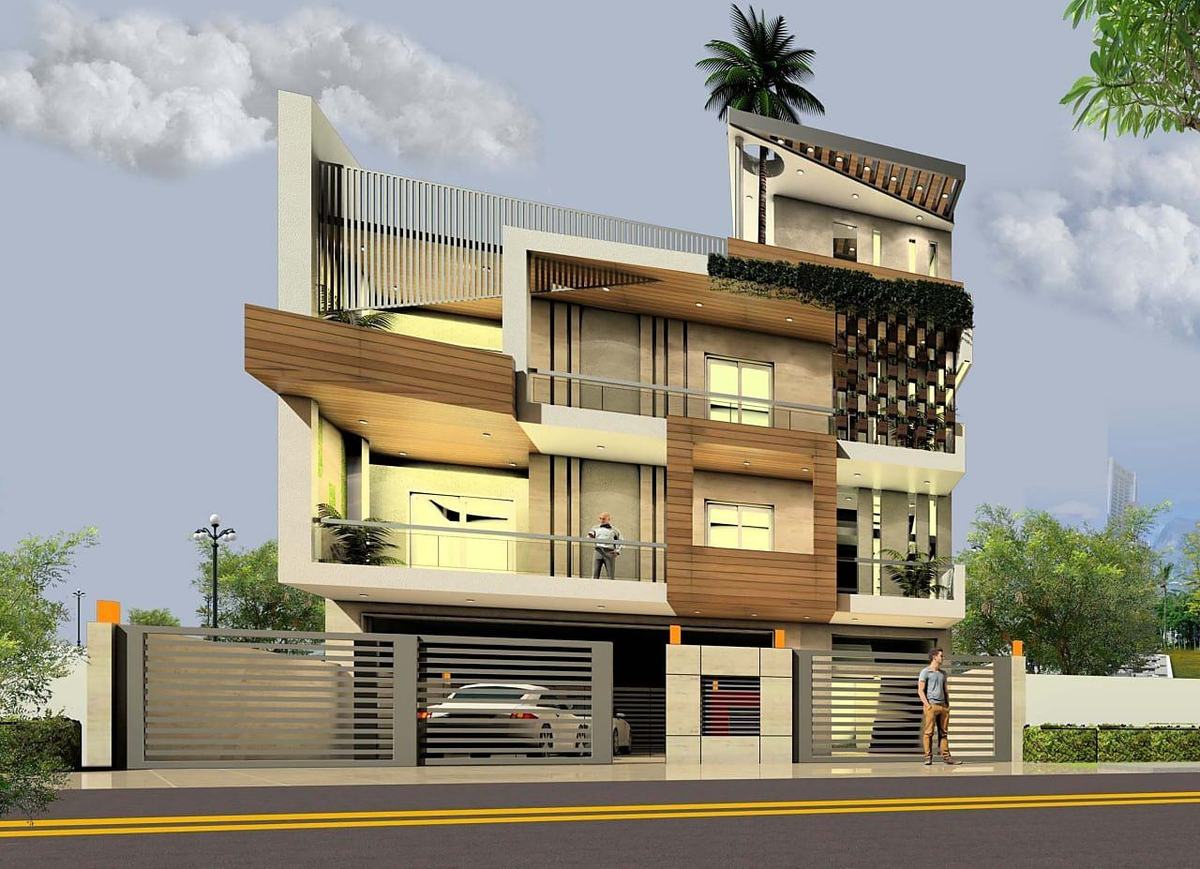 38 ft North Facing Residence designed by Sri Yug Constructions & Architect