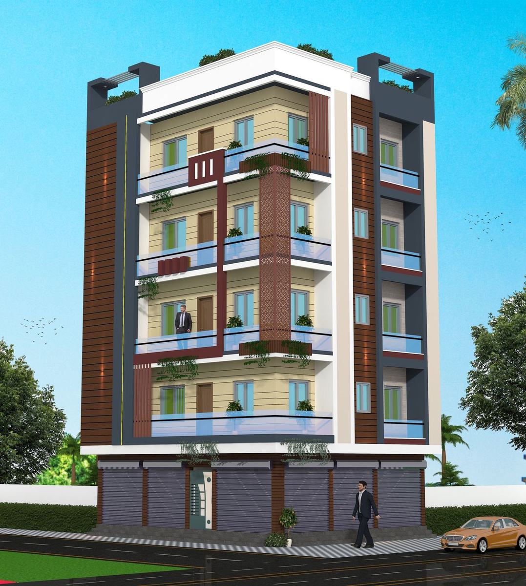 G plus four apartment block priced from a detailed bill of quantities