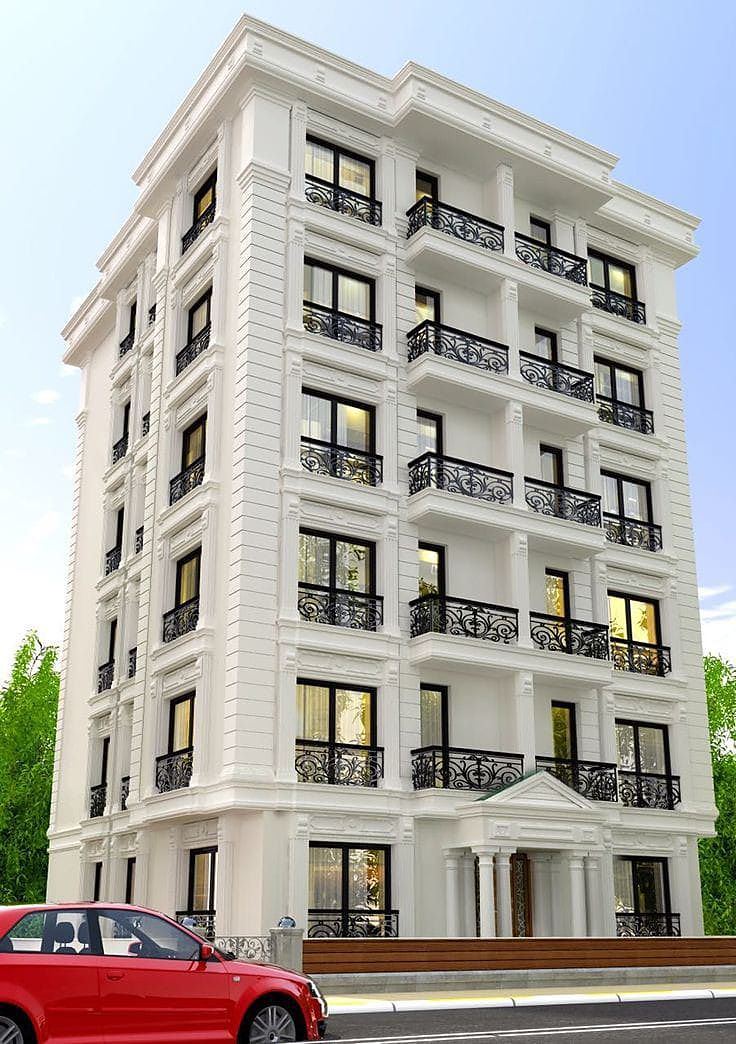 Six-Storey Apartment Building designed by Sri Yug Constructions & Architect