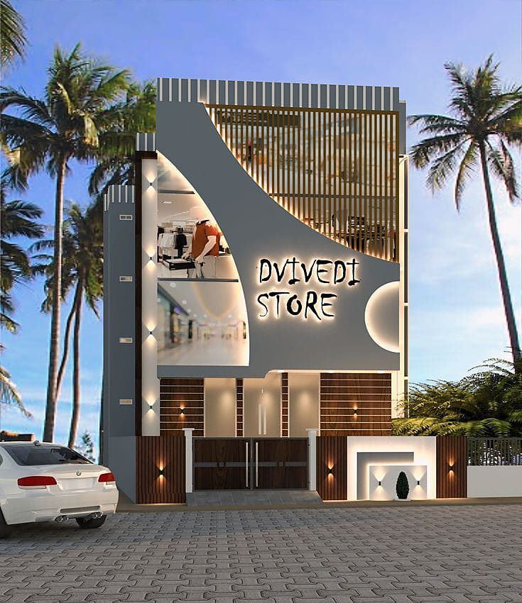 Retail Store Frontage designed by Sri Yug Constructions & Architect