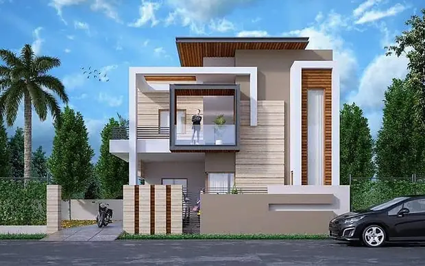 Contemporary residence designed and built by Sri Yug Constructions & Architect